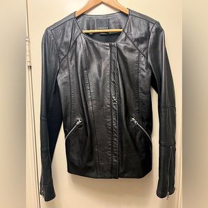 Leather Trouvé moto jacket.